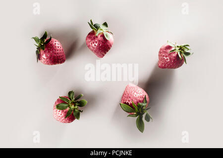 Classy high key strawberry image isolated on white background for health nutriotion strawberry picking cooking backing smoothies and sweetness Stock Photo