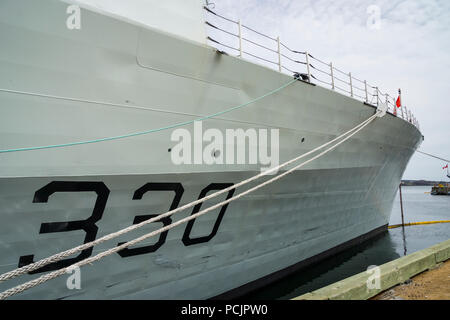 HALIFAX class anti-submarine frigate HMCS HALIFAX in her homeport of Halifax, Nova Scotia, Canada. Stock Photo