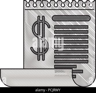 receipt shet isolated icon Stock Vector