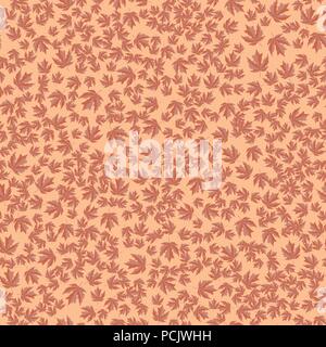 Seamless background made of maple leafs in brown autumn colors Stock Vector