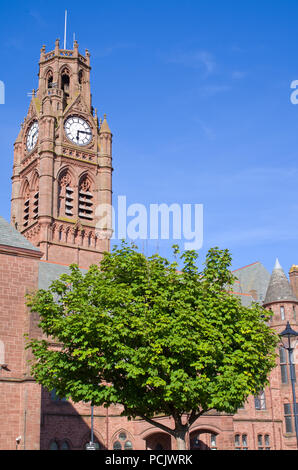 Barrow in Furness Town Hall Clock Tower Cumbria UK Stock Photo