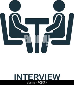 Interview creative icon. Simple element illustration. Interview concept symbol design from human resources collection. Can be used for web, mobile and Stock Vector