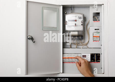 Electrical terminal box. Stock Photo
