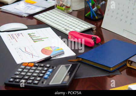 Business finance, accounting, statistics and analytic research concept Stock Photo