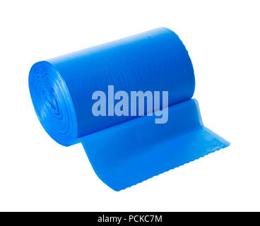garbage bags close-up on white isolated background Stock Photo