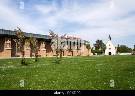 Gallery of Saints before Velehrad Basilica, Moravia, Czech Republic Stock Photo