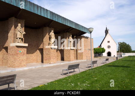 Gallery of Saints before Velehrad Basilica, Moravia, Czech Republic Stock Photo