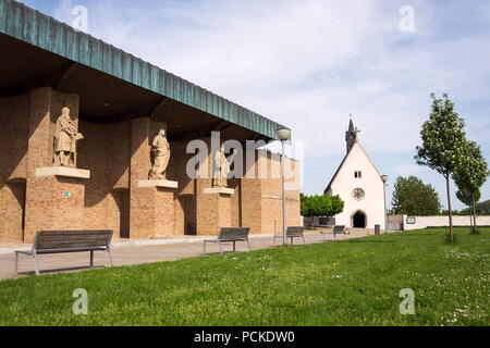 Gallery of Saints before Velehrad Basilica, Moravia, Czech Republic Stock Photo