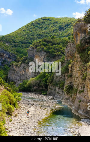 Lengarica Canyon, River Lengaricë, near Përmet, National Park Hotova-Dangell, Gjirokastra, Gjirokastër, Albania Stock Photo