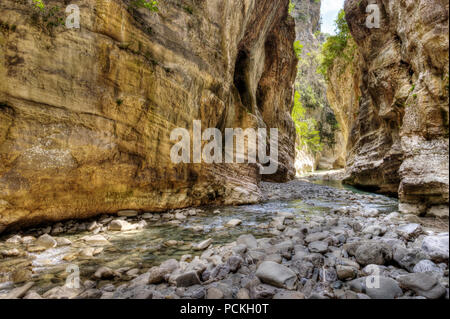 Lengarica Canyon, River Lengaricë, near Përmet, National Park Hotova-Dangell, Gjirokastra, Gjirokastër, Albania Stock Photo