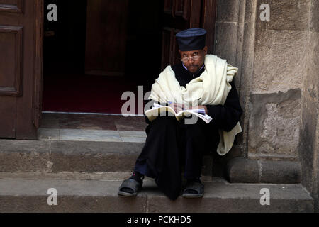 Orthodox priest, Addis Ababa, Ethiopia Stock Photo