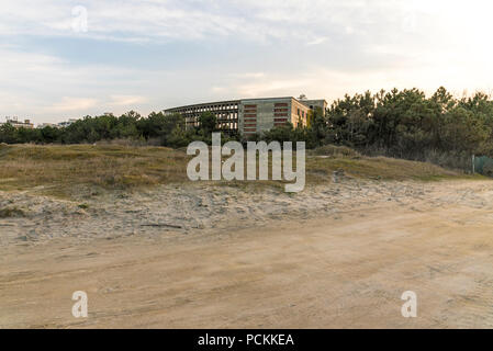 Italy, Cervia, abandoned structure, an old colony of 1940s, used in the past as summer home for children Stock Photo
