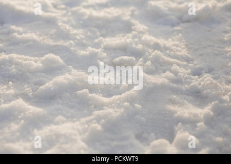 Snow Covered Ground in South Lake Tahoe, California USA Stock Photo