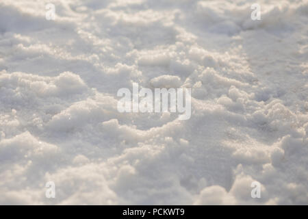 Snow Covered Ground in South Lake Tahoe, California USA Stock Photo