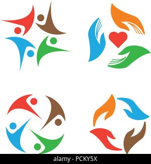 Community organization logo design template Stock Vector