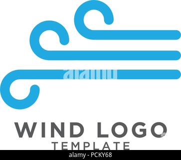 Wind logo design template Stock Vector