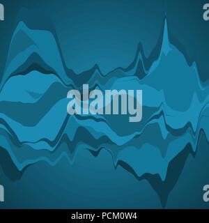 Big data visualization. Streamgraph. Futuristic infographic. Inf Stock Vector