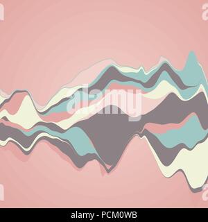 Big data visualization. Streamgraph. Futuristic infographic. Inf Stock Vector