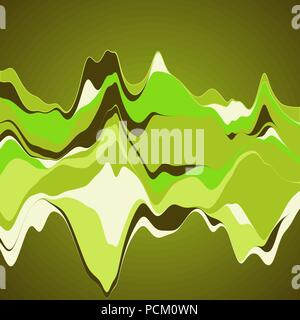 Big data visualization. Streamgraph. Futuristic infographic. Inf Stock Vector
