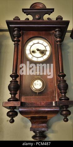 Vintage clocks in an antique shop in Balat Stock Photo