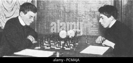 Alexander Alekhine playing simultaneous chess, 1930 Stock Photo - Alamy