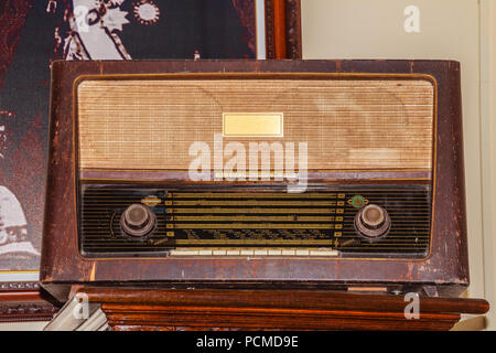 Old vintage FM radio receiver since world war II period. Stock Photo