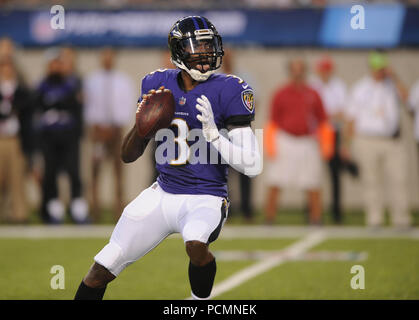 August 2nd, 2018: Ravens #3 Robert Griffin III during the Chicago Bears vs Baltimore  Ravens at Tom Benson Hall of Fame Stadium in Canton, Ohio. Jason  Pohuski/CSM Stock Photo - Alamy