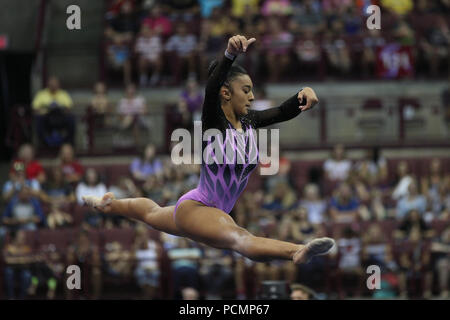 July 28, 2018: Gymnast Luisa Blanco competes during the 2018 GK U.S ...