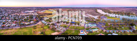 Murray River And Berri Town In Riverland South Australia Aerial