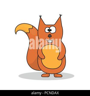 Squirrel is a forest animal. Animals single icon in cartoon style vector symbol Stock Vector