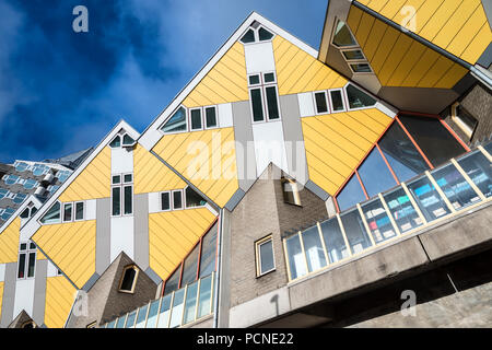 Yellow Cube Houses in Rotterdam, Netherlands