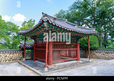 Namhae, South Korea - July 29, 2018 : Chungnyeolsa shrine in Namhae County, South Gyeongsang Province Stock Photo