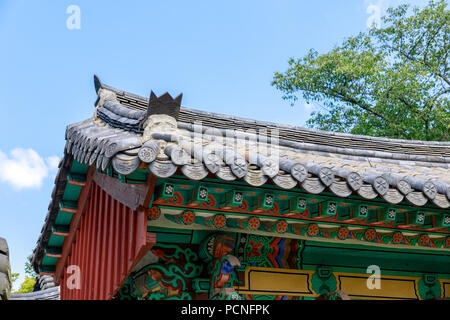 Namhae, South Korea - July 29, 2018 : Chungnyeolsa shrine in Namhae County, South Gyeongsang Province Stock Photo