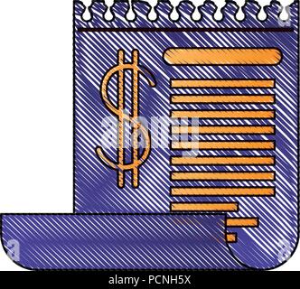 receipt shet isolated icon Stock Vector