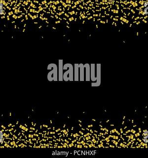 Golden confetti background Stock Vector