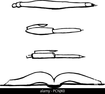 Paterns of school items. Stock Vector