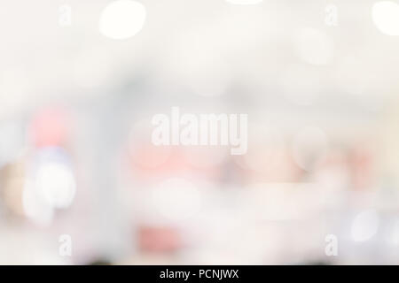 Abstract blur department store with shopping mall interior for background.abstract blur in supermarket for background.Abstract blur beautiful luxury shopping mall and retails store interior. Stock Photo