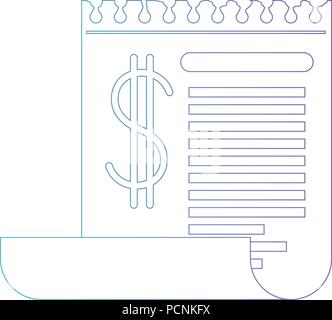 receipt shet isolated icon Stock Vector