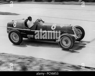 Tazio Nuvolari in Alfa Romeo Tipo 8C GP car 1935 Stock Photo