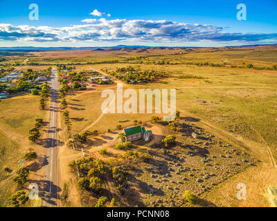 Road passing through Carrieton - small township in South Australia Stock Photo