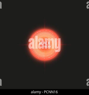 Black Friday Sale handmade lettering, target background for logo, banners, labels, badges, prints, posters, web. Vector illustration. Stock Vector