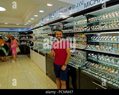 Watch Shop, Oludeniz, Mugla, Turkey Stock Photo