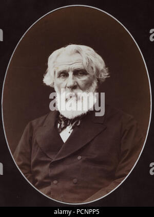 Portrait of the author Ivan Sergeyevich Turgenev (1818-1883), 1880. Stock Photo