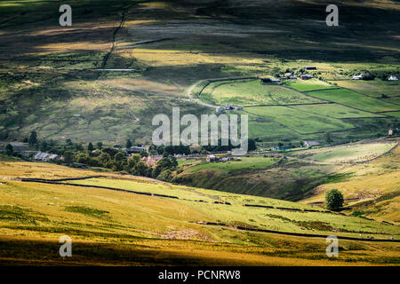 View from Bolt's Law of Rookhope a remote village in the County Durham section of the North Pennines Stock Photo