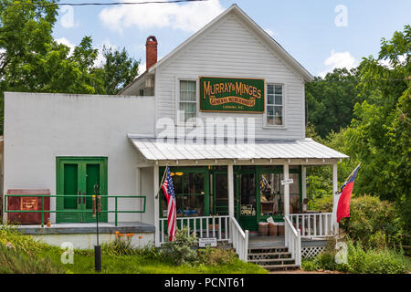 CATAWBA, NC, USA-22 JUNE 18:  Murray & Minges General Store is across the road from Murray's Mill, and  is within a national historic district. Stock Photo