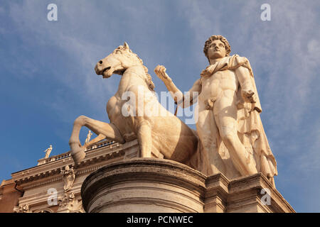 Dioscuri statue,Capitol Square (Piazza di Campidoglio),Rome,Lazio,Italy Stock Photo