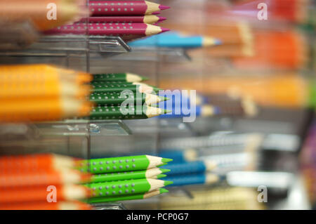 Crayons in different colours Stock Photo