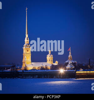 Peter and Paul Fortress. Neva river. Saint-Petersburg. Russia Stock Photo