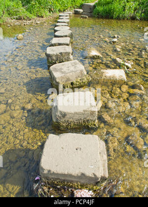 Stepping stones Gargrave Uk Stock Photo