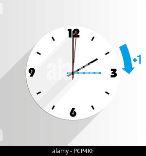 beginning of daylight saving time Stock Vector